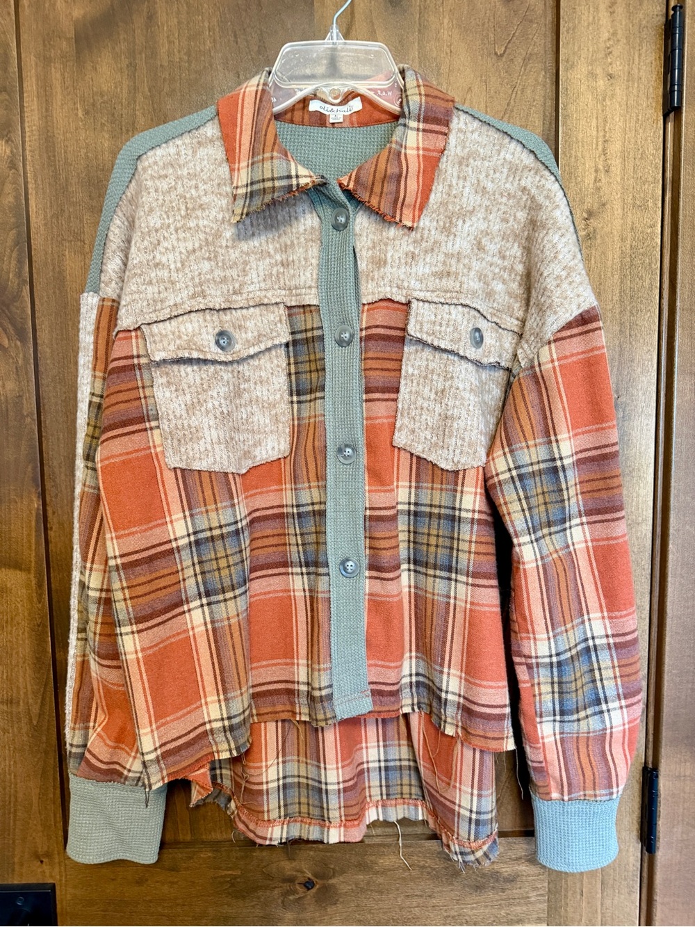 Oli & Hali mixed fabric flannel size L
